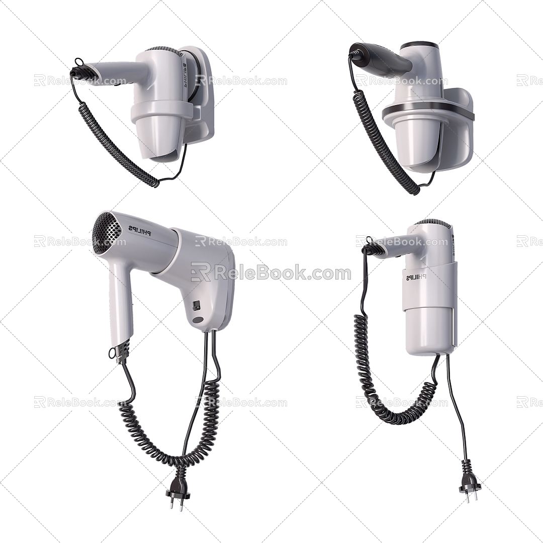 Modern hair dryer blowing machine 3d model