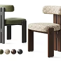 Modern Minimalist Upholstered Dining Chair With Sturdy Solid Wood Frame And Various Comfortable Fabric Options