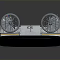 Hovercraft Model With Large Fans Deck Structure And Equipment Details