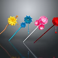 Colorful Decorative Hairpins With Flower Shapes And Vibrant Colors For Daily Use
