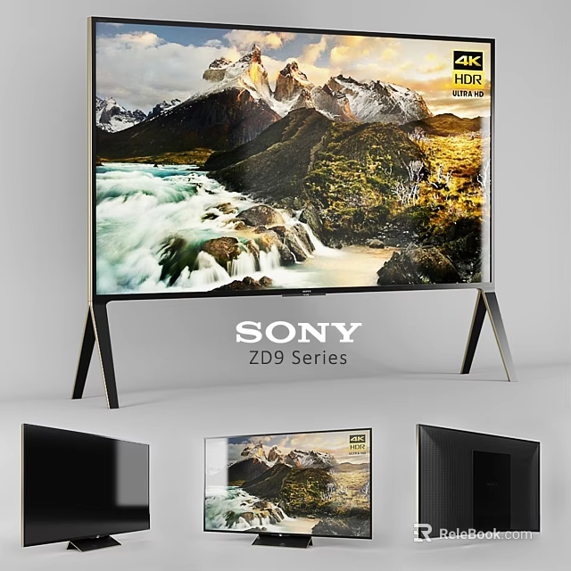 SONY ZD9 Series TV With Vivid HDR Display And Natural Landscape Imagery 3d model 