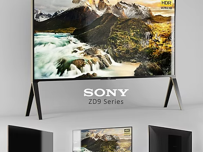SONY ZD9 Series TV With Vivid HDR Display And Natural Landscape Imagery 3d model