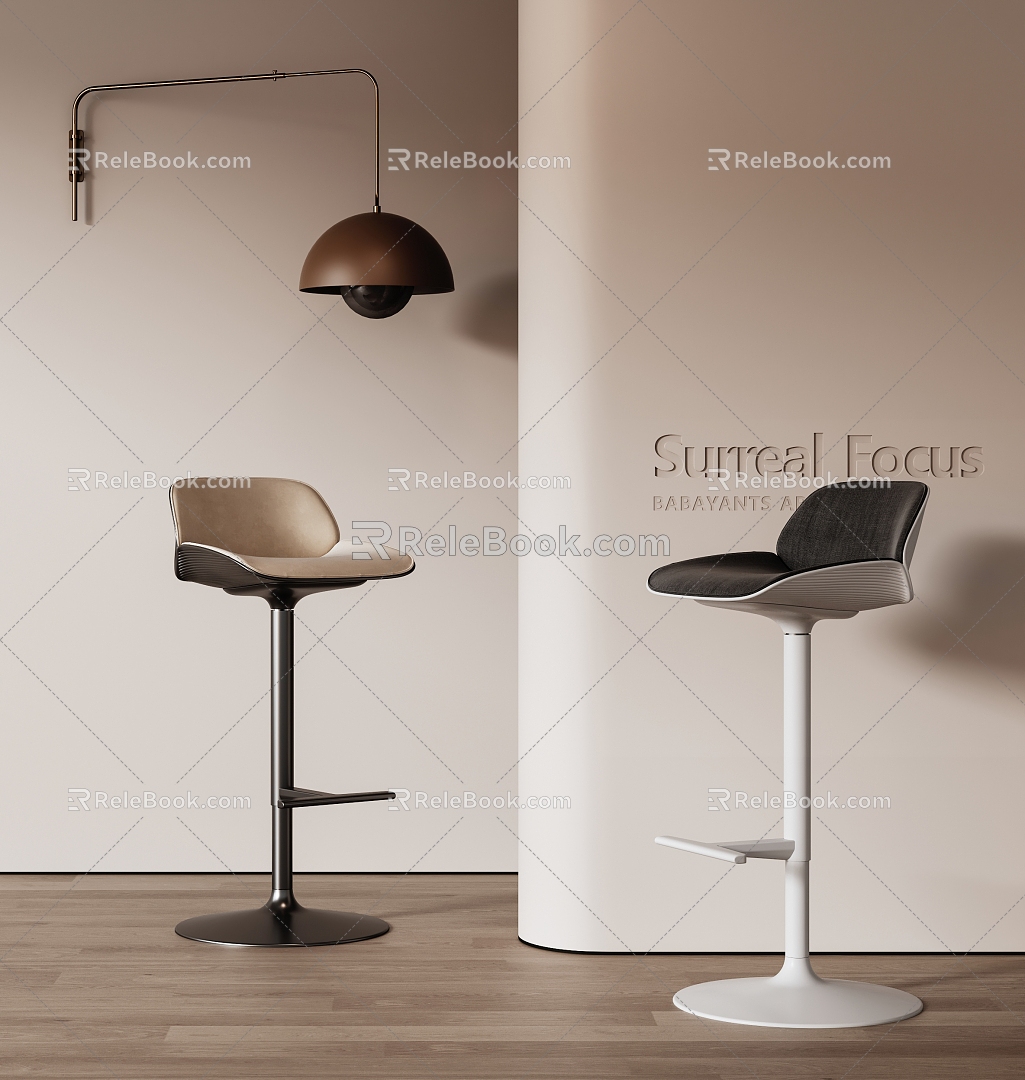 Modern Bar Chair Bar Stool 3d model