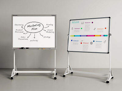 Modern Whiteboard 3d model