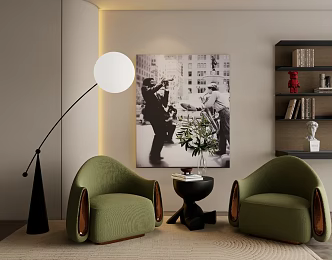 Casual Sofa Combination Sofa Light Luxury Sofa Small Sofa 3d model