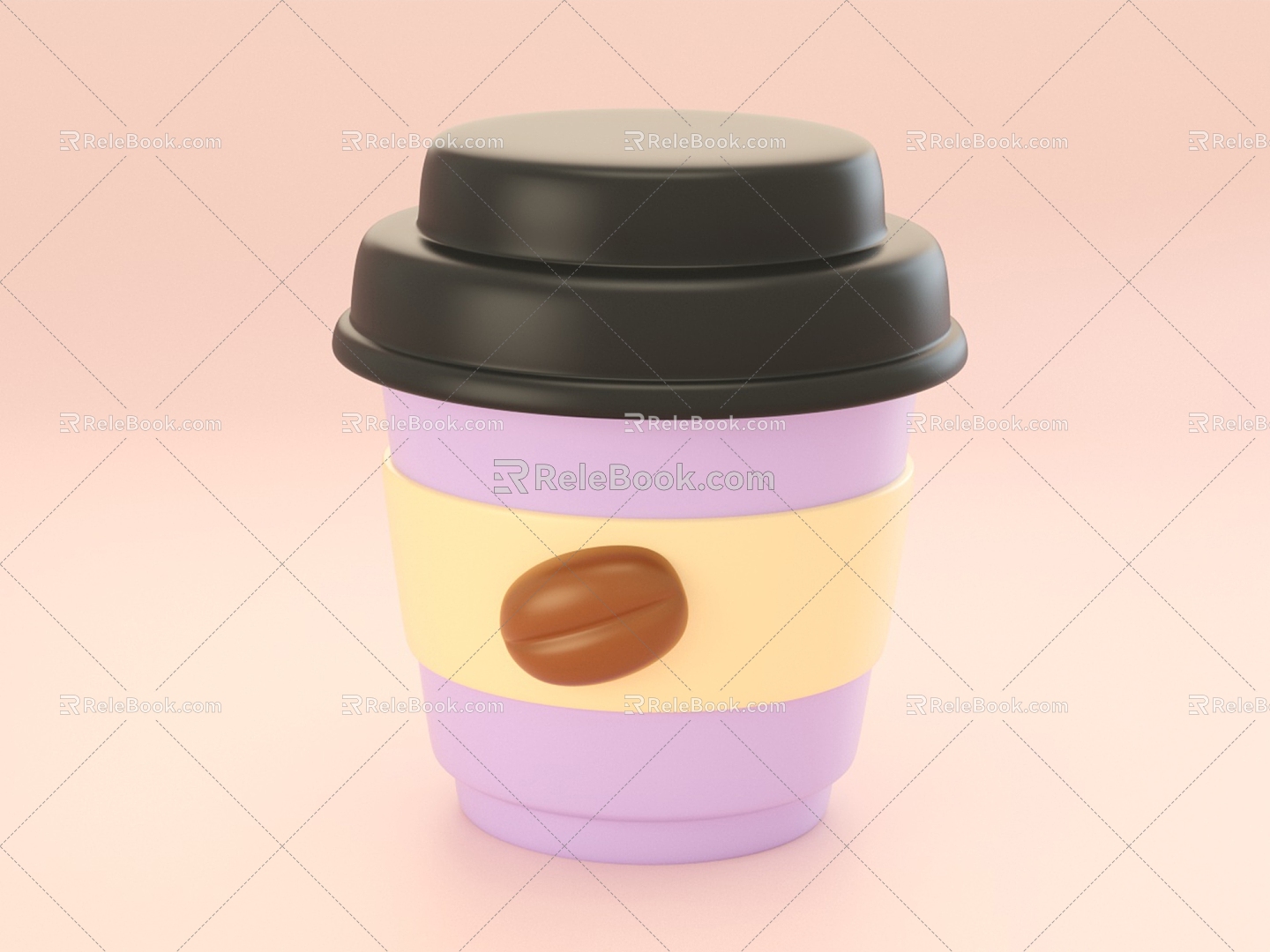 Cartoon Coffee Cup Drink Drink 3d model