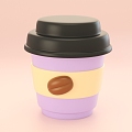 Cartoon Coffee Cup Drink Drink 3d model