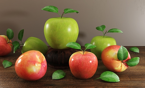 Fruit still life apple 3d model