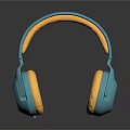 Turquoise And Orange Kid Friendly Headphones With Soft Earmuffs Lightweight Design