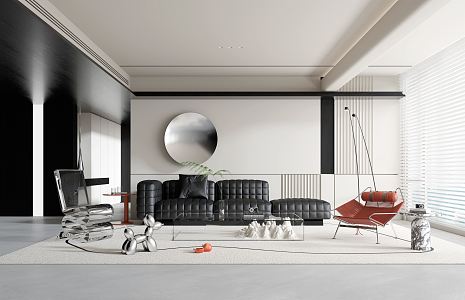 modern living room 3d model