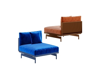 Modern single sofa 3d model