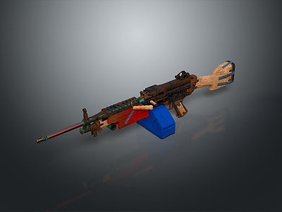 rifle semi-automatic rifle combat rifle battle rifle carbine war rifle attack rifle 3d model