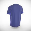 Blue Short Sleeved T-shirt With Red Chicken Design And White Logo