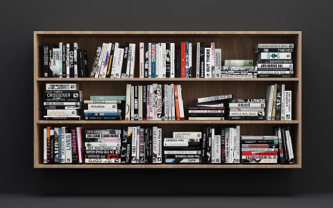 Modern Bookshelf 3d model