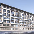 New Chinese-style Residential Building Multi-storey Residence 3d model
