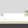 Modern reception desk 3d model