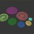 Metal Weight Plates Set in Various Sizes for Fitness Equipment