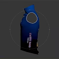 Blue Sleeveless Vest With Sporty Logo And Colorful Stripes Design For Outdoor Activities