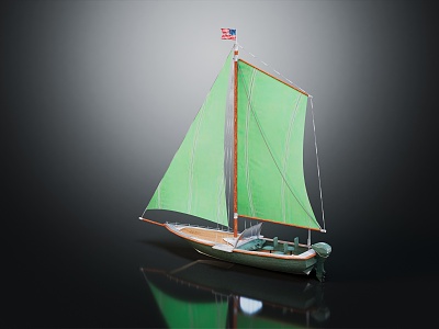 Modern Sailing Cartoon Sailing 3d model