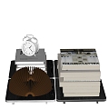 Modern ornaments combination book alarm clock tray crafts 3d model