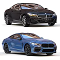 Stylish Sports Cars in Black Blue and Red Colors on White Background