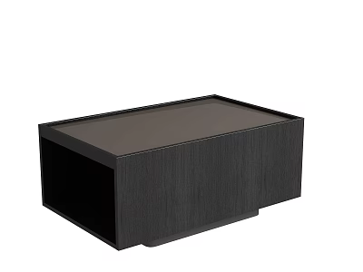 Modern Black Wooden Entryway Side Cabinet With Wood Grain And Minimalist Design 3d model