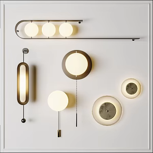 Modern wall lamp wall lamp combination 3d model