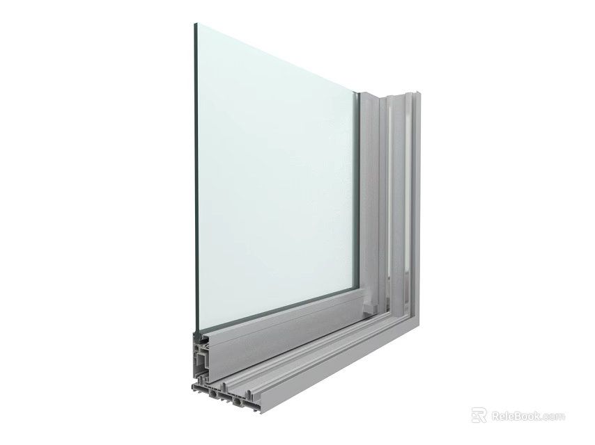 Sturdy Aluminum Alloy Window Frame Hardware Tools With Glass Structure Components 3d model 