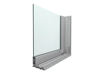 Sturdy Aluminum Alloy Window Frame Hardware Tools With Glass Structure Components 3d model