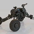 Advanced Mars Rover Mechanical Structure With Large Tires And Scientific Gear