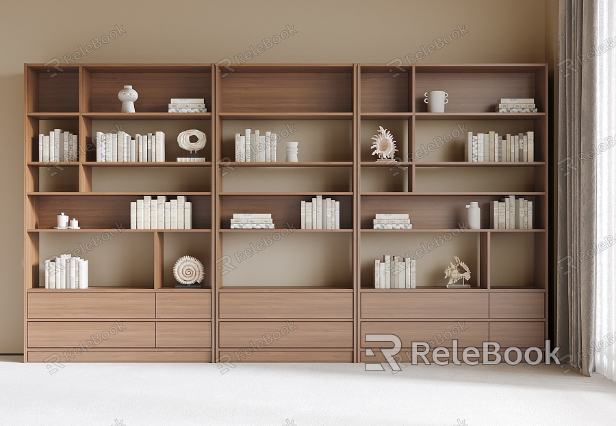 Bookcase Bookshelf Storage Rack Books Books and Periodicals model