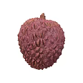 Fresh Lychee Fruit Showcasing Vibrant Red Color With Spiky Textured Skin