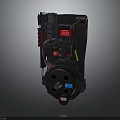 Electric Motor Assembly With Colored Wires Labels And Rotating Wheel