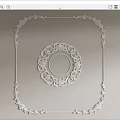 European-style carved plaster 3d model