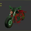 Sleek Black Cruiser Motorcycle With Round Headlight Red Rims And Dual Mirrors