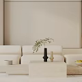 Three-seat sofa 3d model