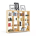 Modern Bookshelf Solid Wood Bookshelf 3d model