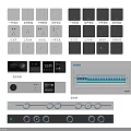 Various Style Switch Panels With Sockets Control Buttons And Modern Design For Home Use 3d model