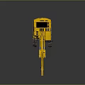 Yellow Komatsu Heavy Duty Crawler Excavator With Front Bucket And Cabin