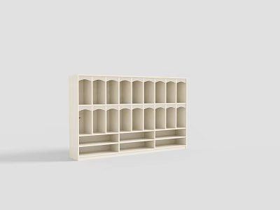 White Multi Compartment Storage Shelf For Home Organization And Small Items 3d model