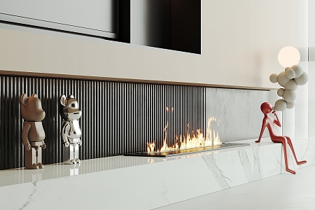 Modern Fireplace 3d model