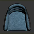 Blue Upholstered Accent Chair with Armrest and Black Metal Legs Modern Design