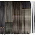 Elegant Layered Curtains in Brown Beige White with Gold Accents and Modern Style
