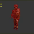 Man in Military Uniform Wearing Helmet Carrying Rifle Knife and Tactical Gear