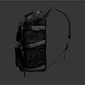 Practical Dark Backpack With Multiple Pockets And Adjustable Straps For Daily Use