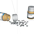 Modern bottle tablets 3d model