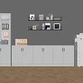 White Filing Cabinet With Glass Door Cabinet Folders Shelves Boxes And Printer