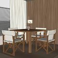 Modern leisure table and chair combination 3d model