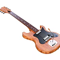 Wooden Electric Guitar with Mahogany Body Rosewood Neck Single Pickup and Chrome Knobs