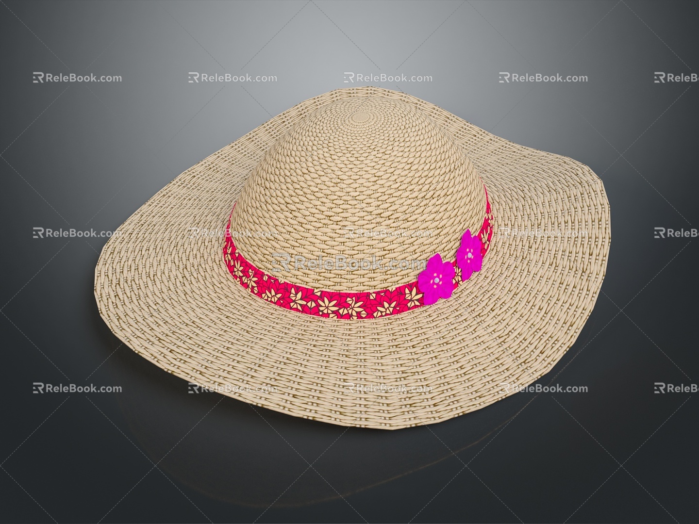 Hat Hat Hat Sunshade Hat Straw Hat Wear Supplies 3d model